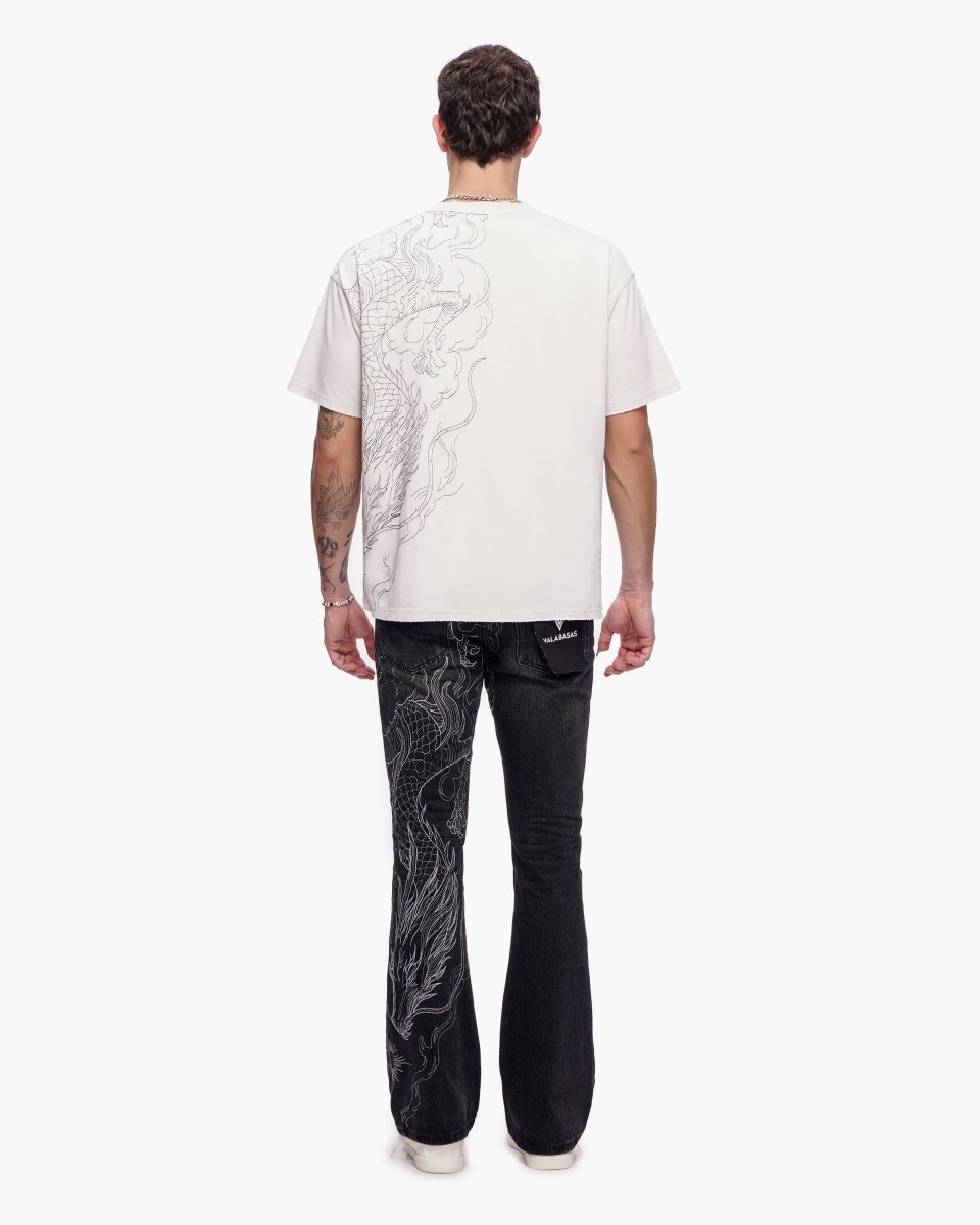 Mist Temple Tee Washed White - Valabasas