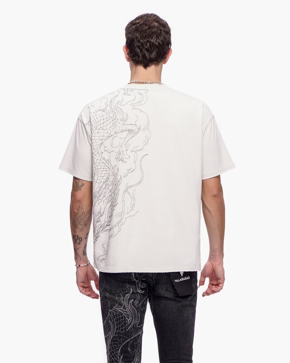 Mist Temple Tee Washed White - Valabasas