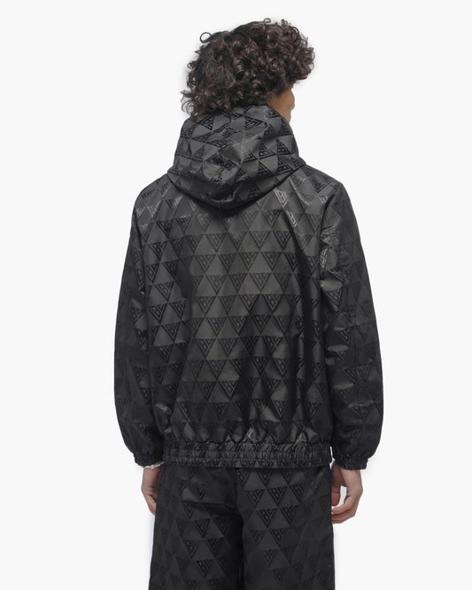 Monogram 2.0 Black Windbreaker Jacket - Valabasas
