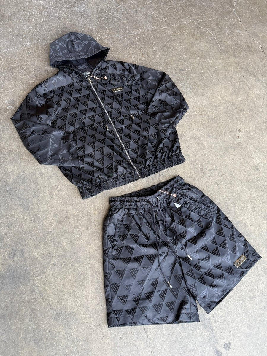 Monogram 2.0 Black Windbreaker Jacket - Valabasas