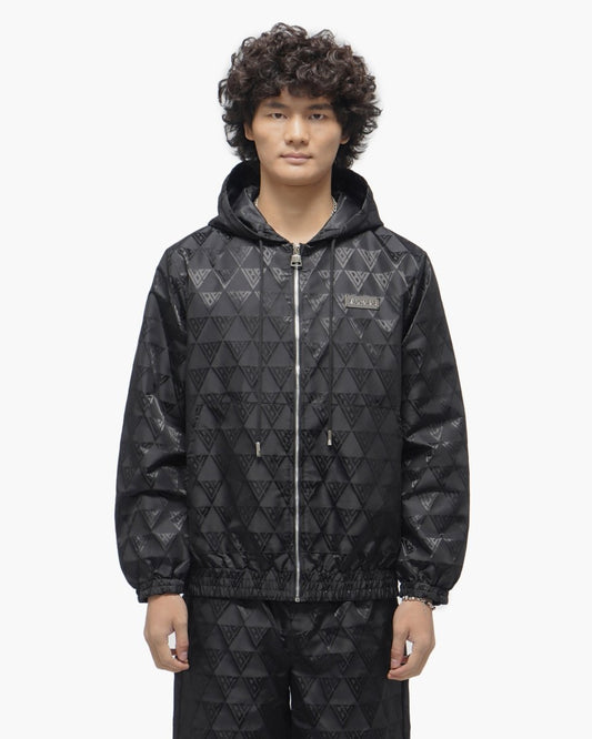 Monogram 2.0 Black Windbreaker Jacket - Valabasas