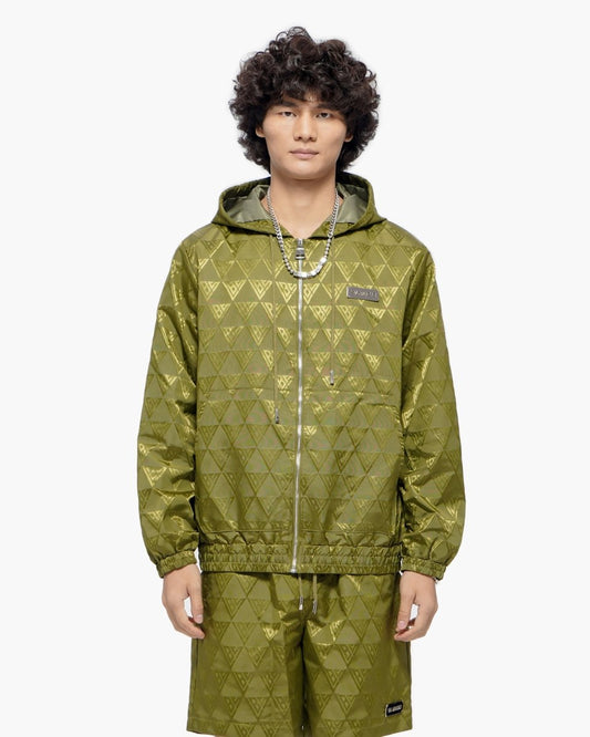 Monogram 2.0 Olive Windbreaker Jacket - Valabasas