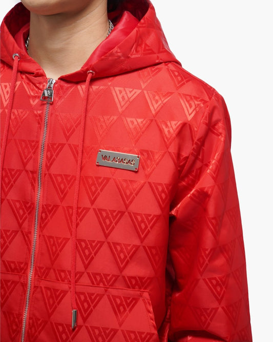 Monogram 2.0 Red Windbreaker Jacket - Valabasas