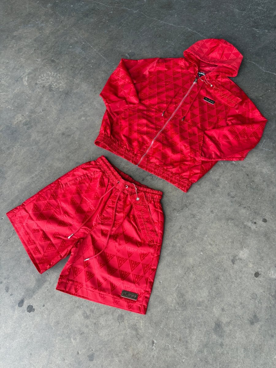 Monogram 2.0 Red Windbreaker Jacket - Valabasas