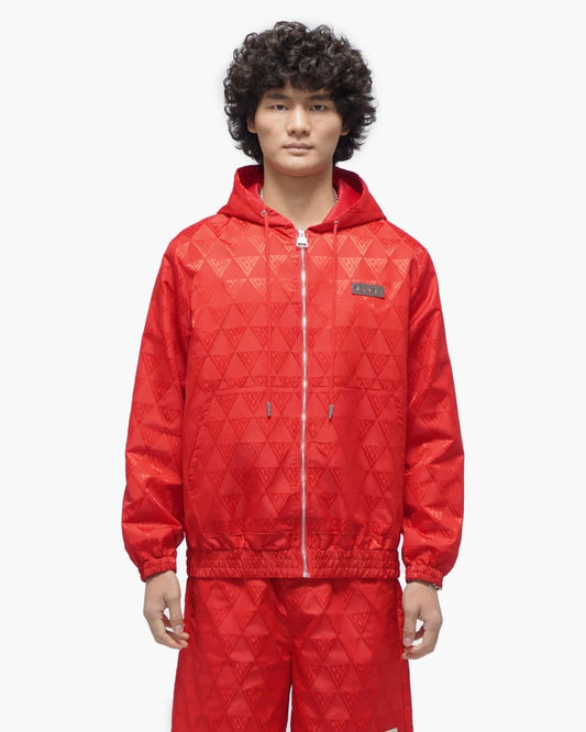 Monogram 2.0 Red Windbreaker Jacket - Valabasas