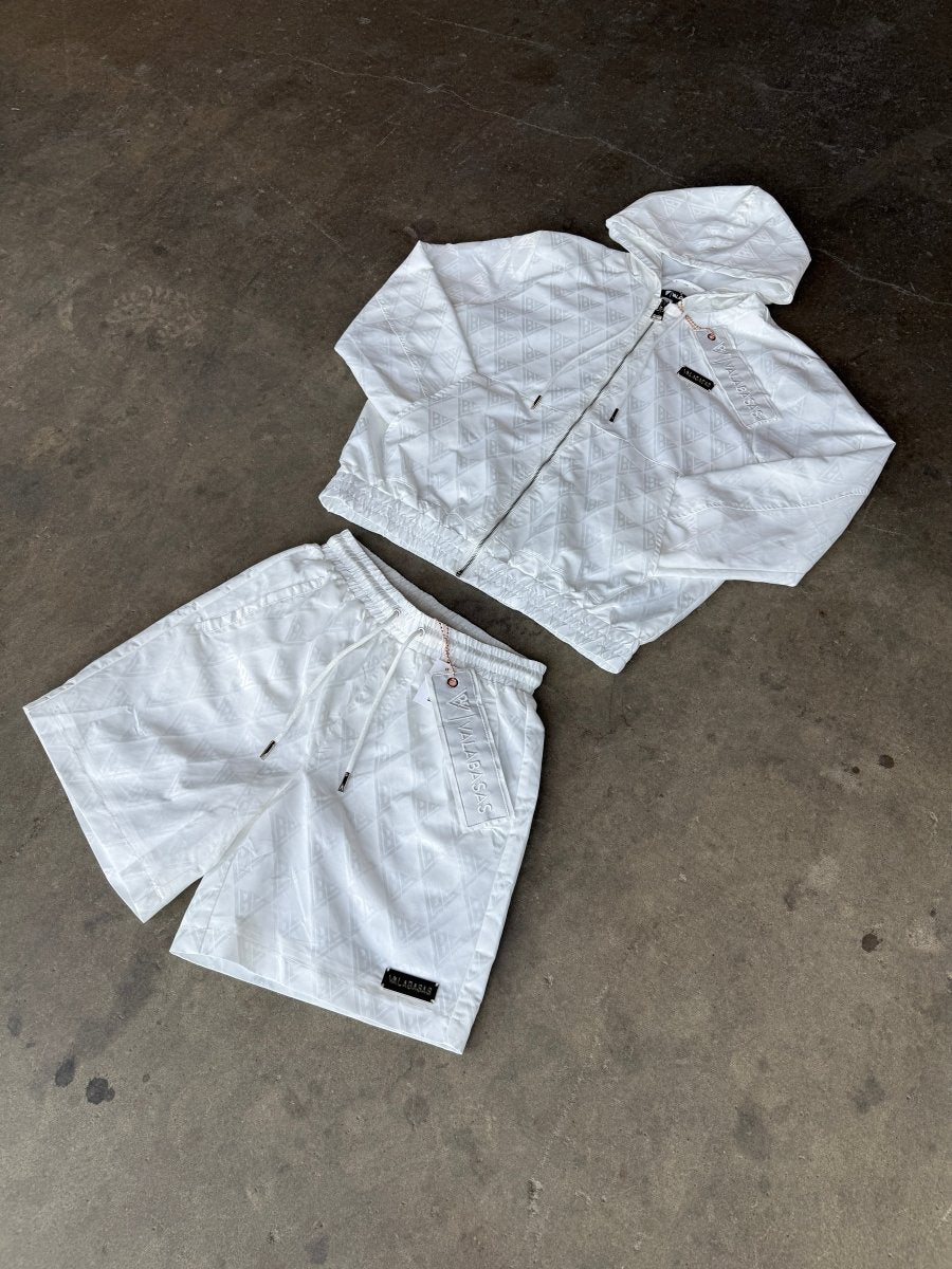 Monogram 2.0 White Windbreaker Jacket - Valabasas