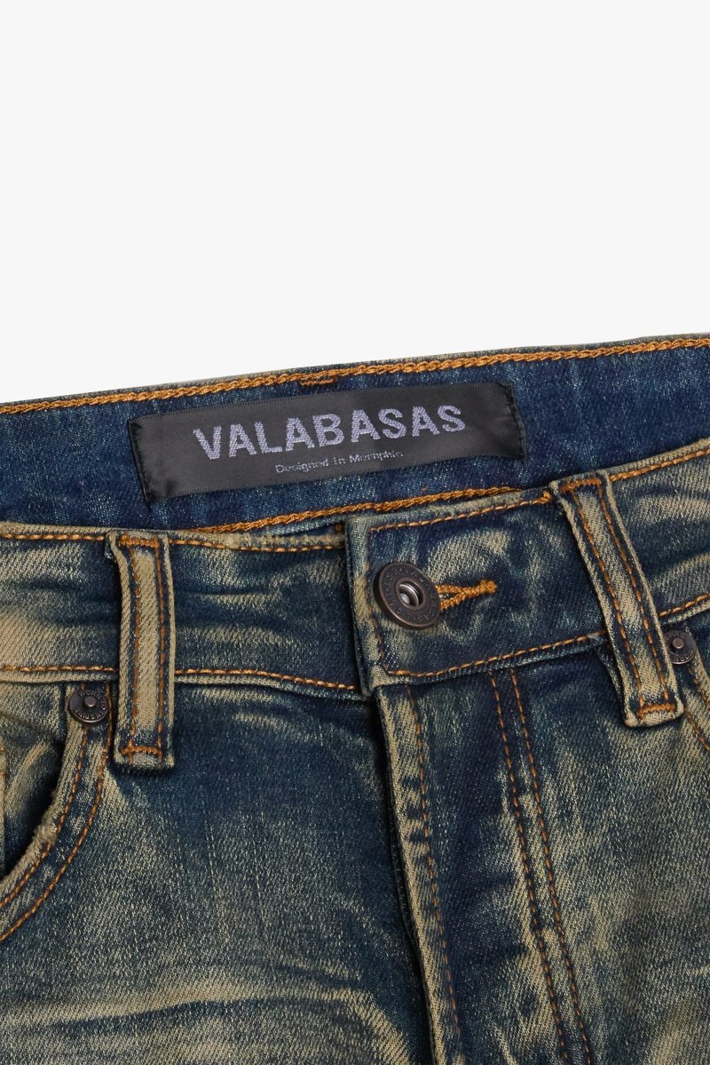 "MR CLEAN 2.0” SKINNY JEAN BLUE SPORCO - Valabasas