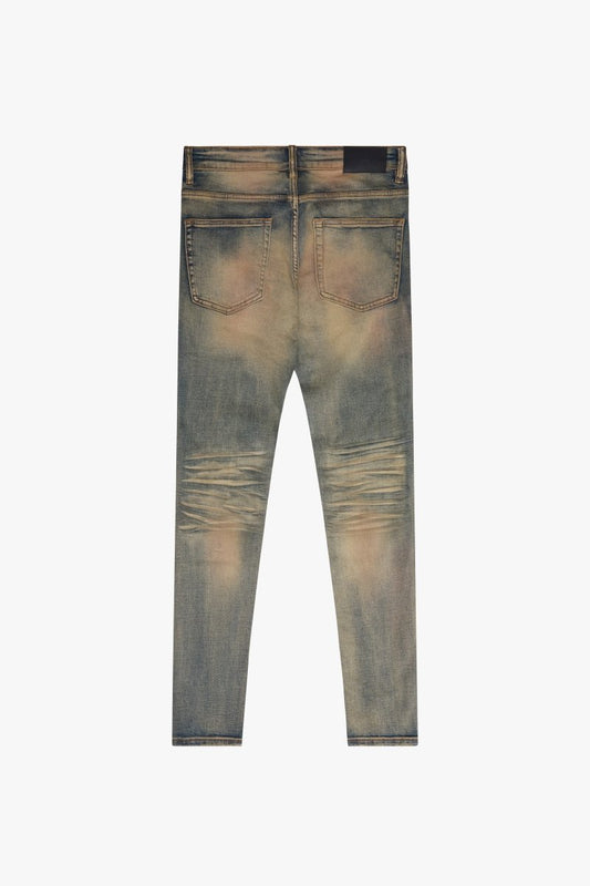 "MR CLEAN 2.0” SKINNY JEAN BLUE SPORCO - Valabasas