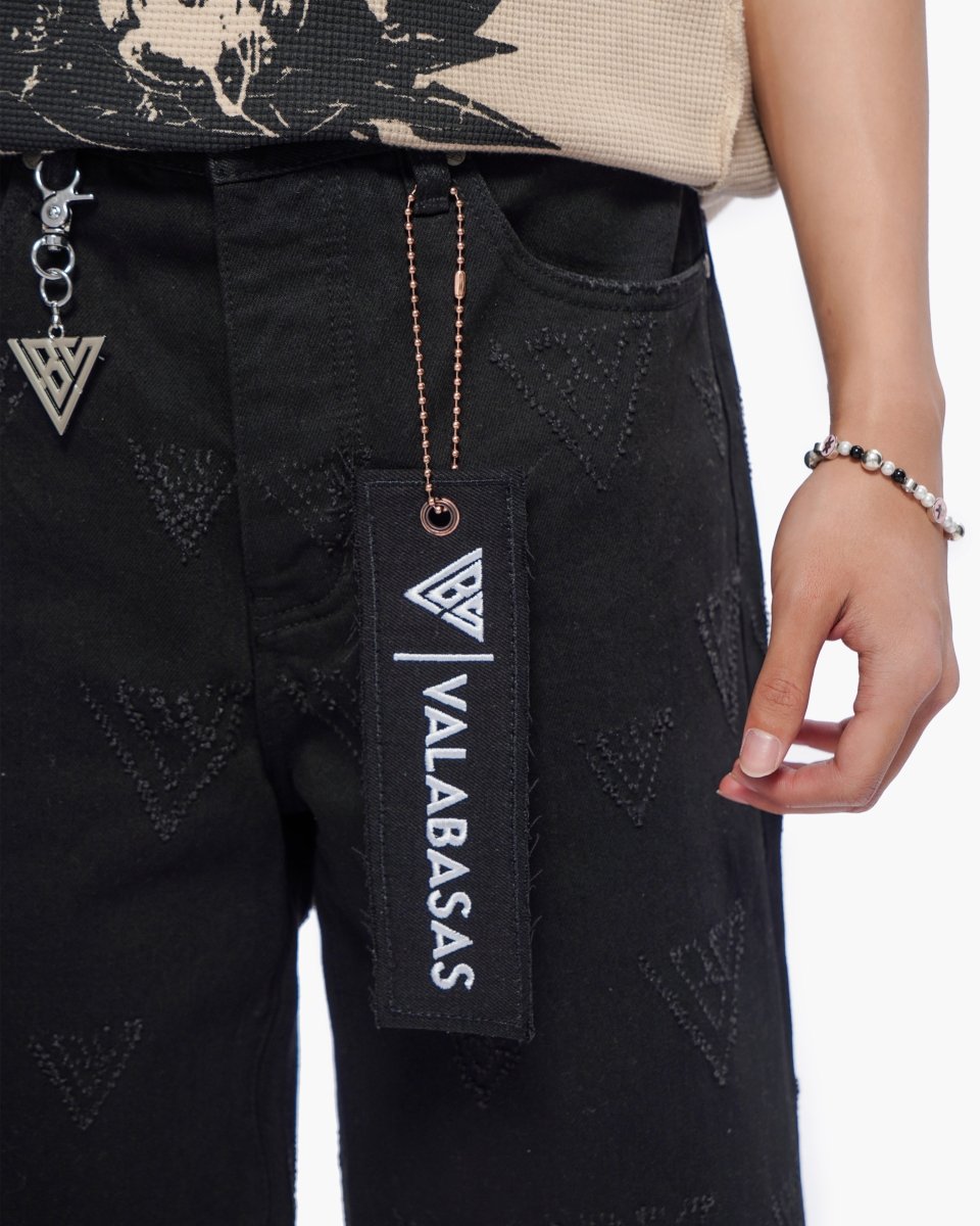 Mr. Engraved Shorts Black - Valabasas