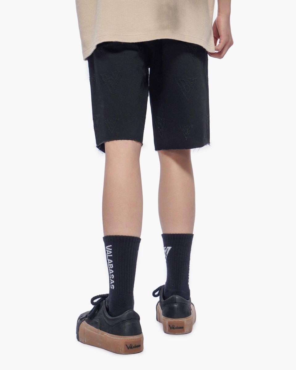 Mr. Engraved Shorts Black - Valabasas