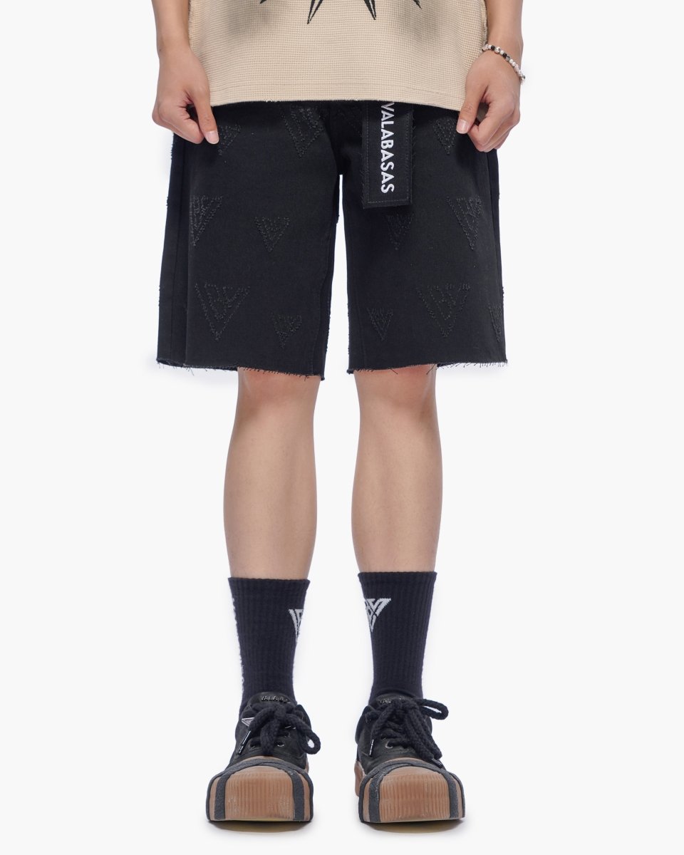 Mr. Engraved Shorts Black - Valabasas