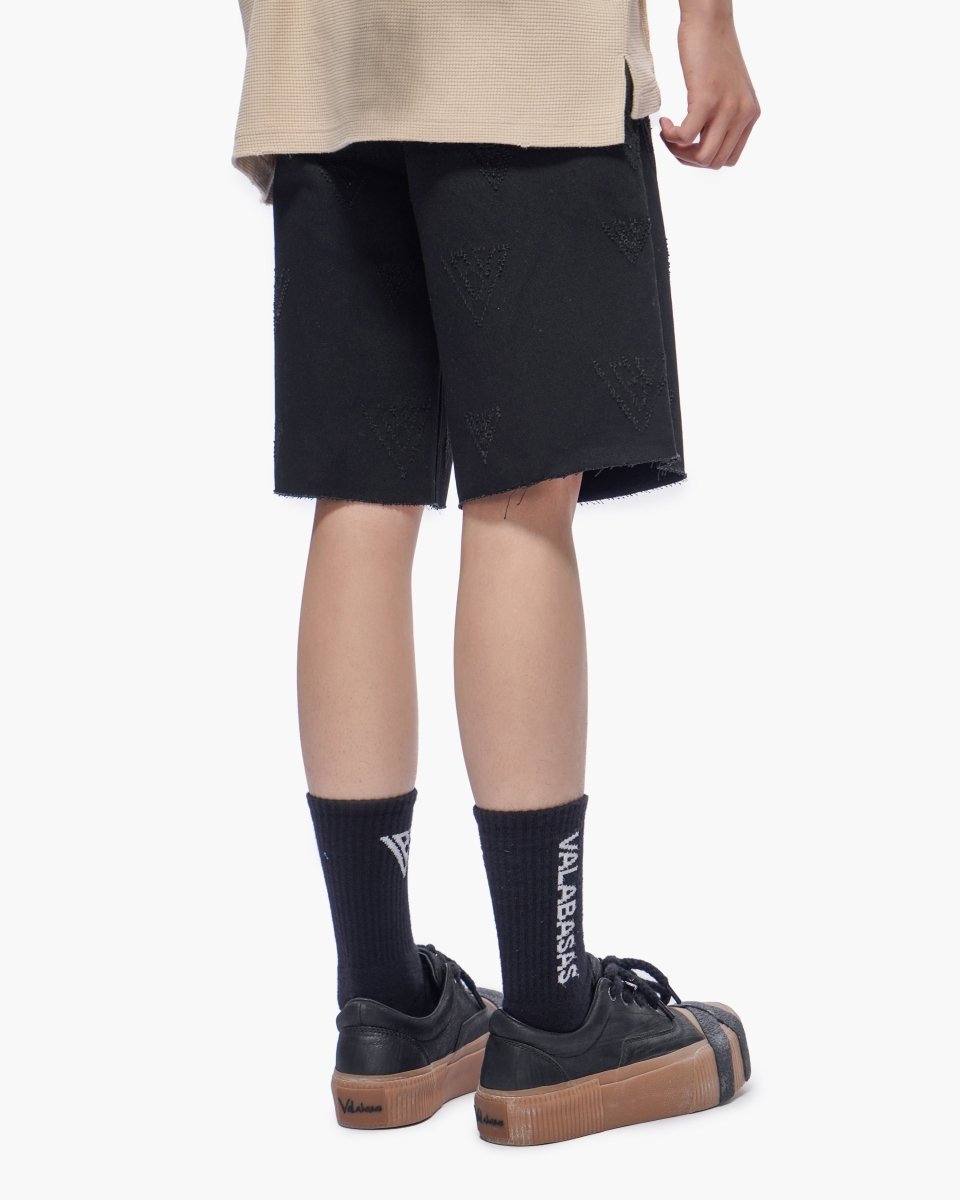 Mr. Engraved Shorts Black - Valabasas