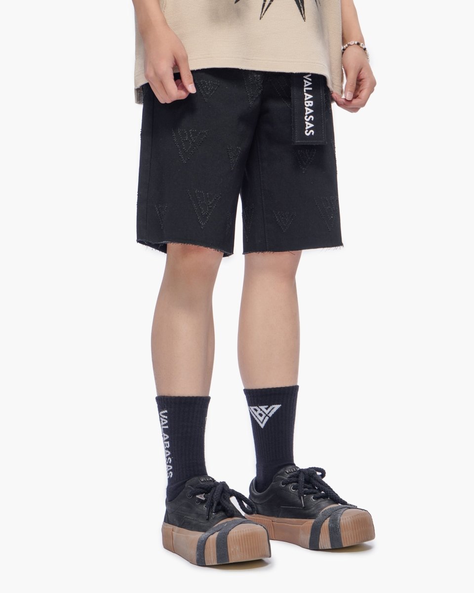 Mr. Engraved Shorts Black - Valabasas