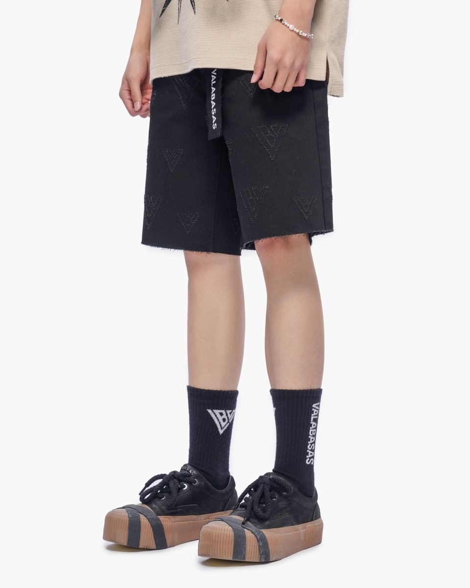 Mr. Engraved Shorts Black - Valabasas