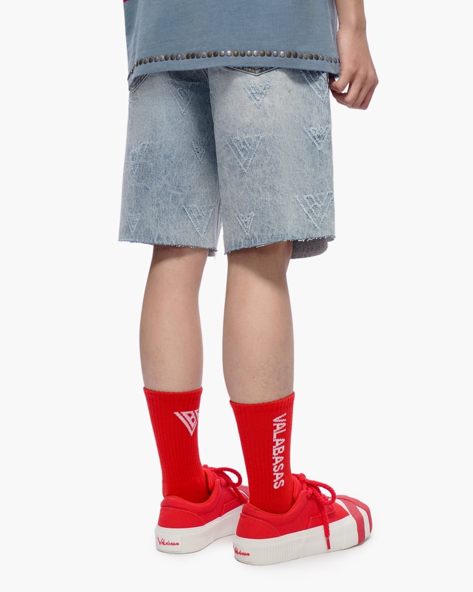 Mr. Engraved Shorts Light Wash - Valabasas