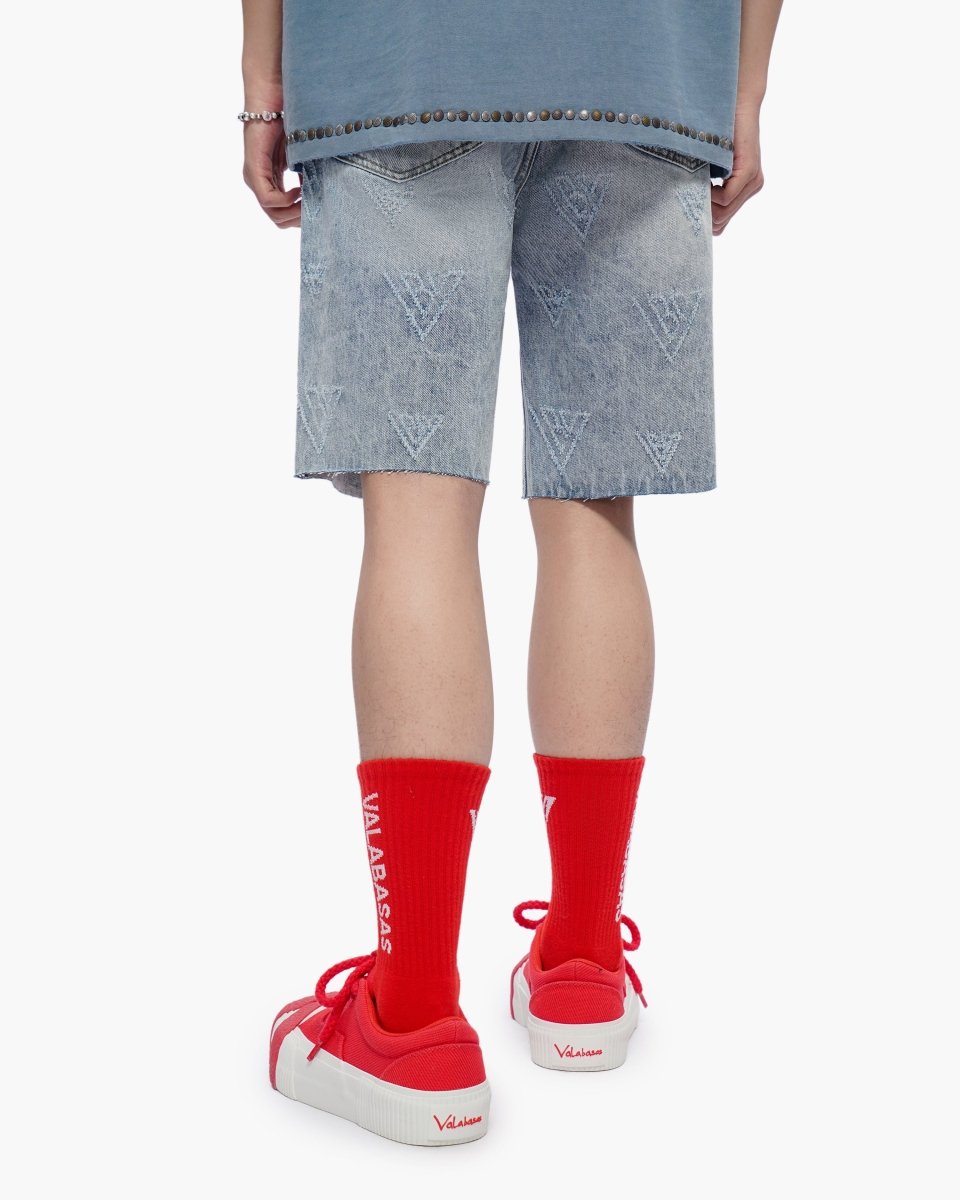 Mr. Engraved Shorts Light Wash - Valabasas