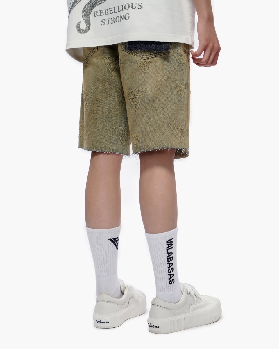 Mr. Engraved Shorts Vintage Wash - Valabasas