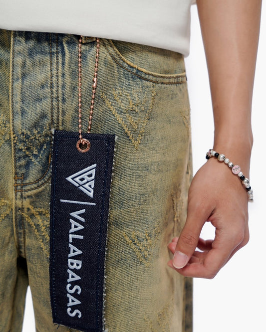 Mr. Engraved Shorts Vintage Wash - Valabasas