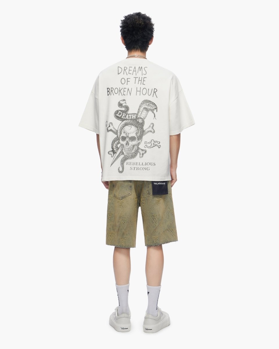 Mr. Engraved Shorts Vintage Wash - Valabasas