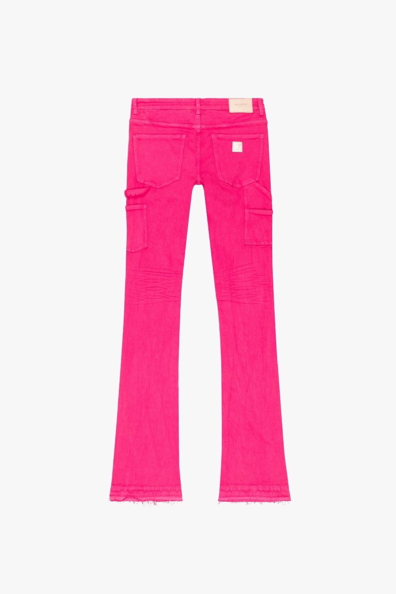 "MR. EXTENDO" STACKED FLARE JEAN FUCHSIA - Valabasas