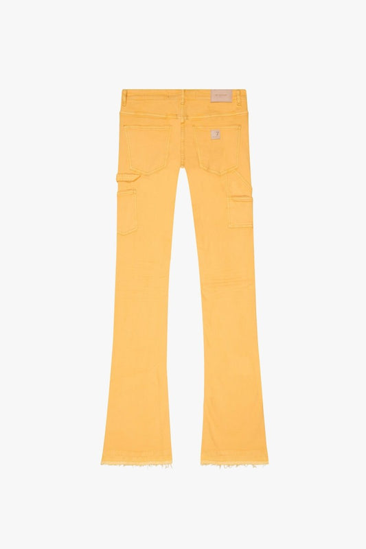 "MR. EXTENDO" STACKED FLARE JEAN LT ORANGE - Valabasas