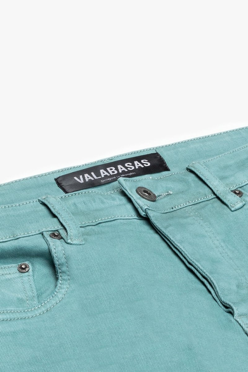 "MR. EXTENDO" STACKED FLARE JEAN OCEAN BLUE - Valabasas