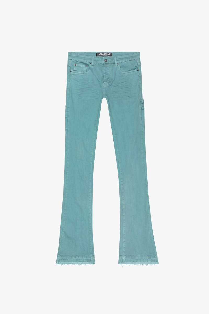 "MR. EXTENDO" STACKED FLARE JEAN OCEAN BLUE - Valabasas