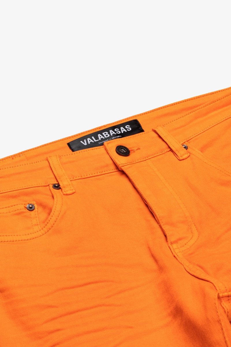 "MR. EXTENDO" STACKED FLARE JEAN ORANGE SUPER - Valabasas