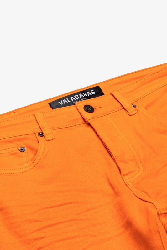 "MR. EXTENDO" STACKED FLARE JEAN ORANGE SUPER - Valabasas
