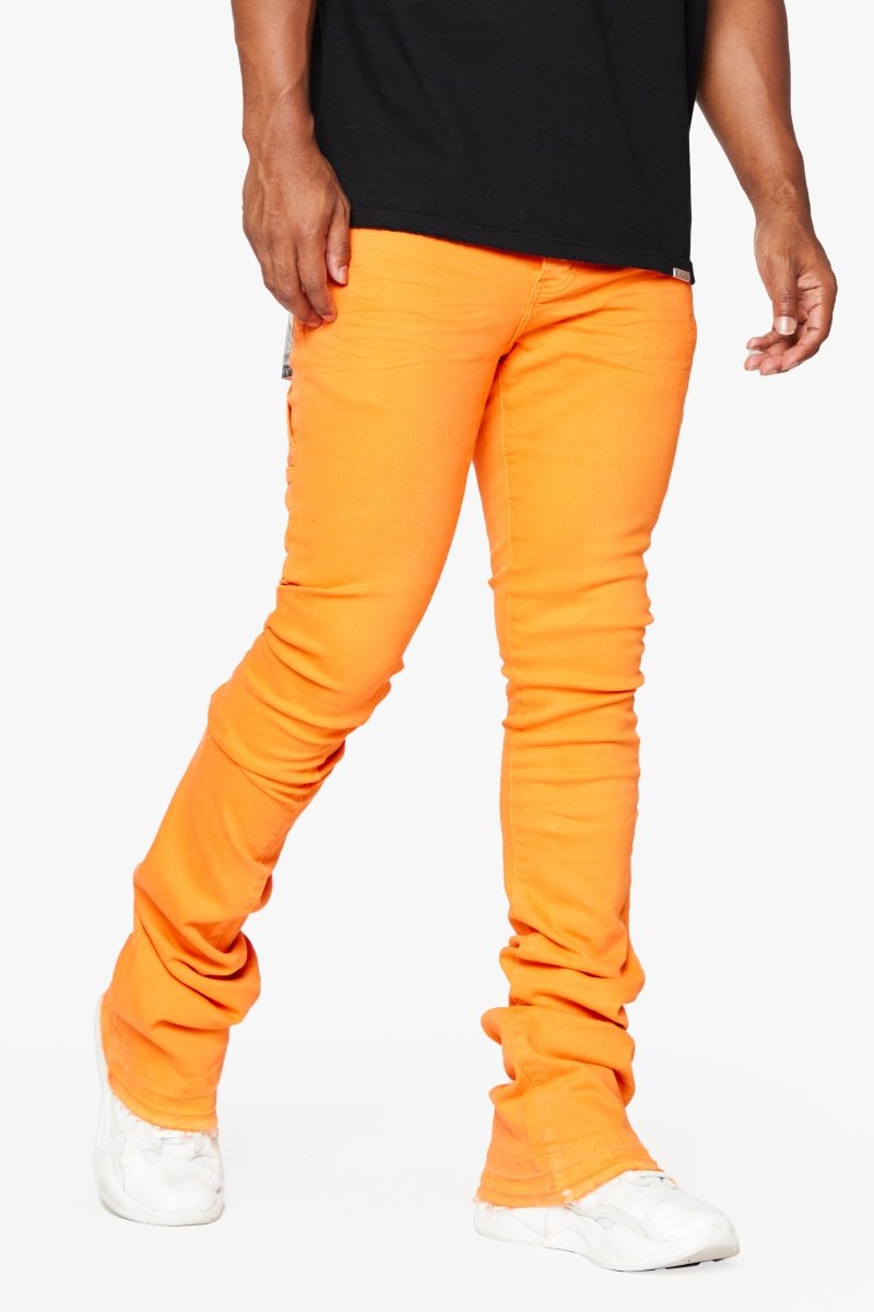"MR. EXTENDO" STACKED FLARE JEAN ORANGE SUPER - Valabasas