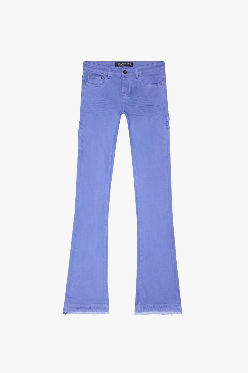 "MR. EXTENDO" STACKED FLARED JEAN PURPLE - Valabasas