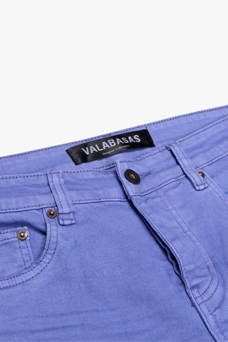 "MR. EXTENDO" STACKED FLARED JEAN PURPLE - Valabasas