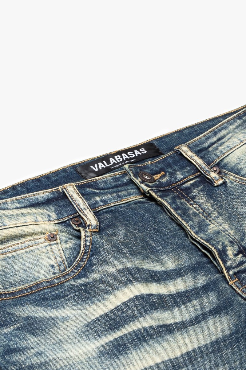 "MR. EXTENDO"SUPER STACKED JEAN DK. VINTAGE WASH - Valabasas