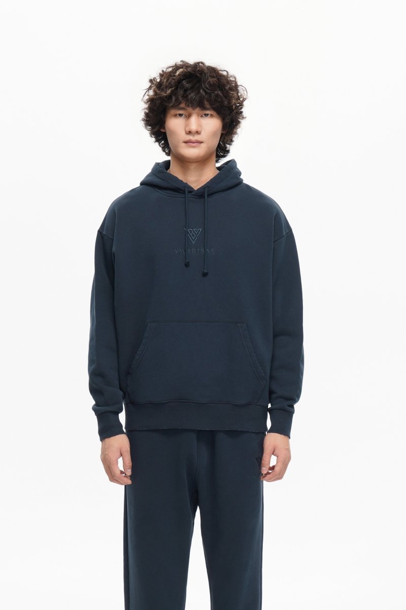 Mr. Fleece Hoodie Navy - Valabasas