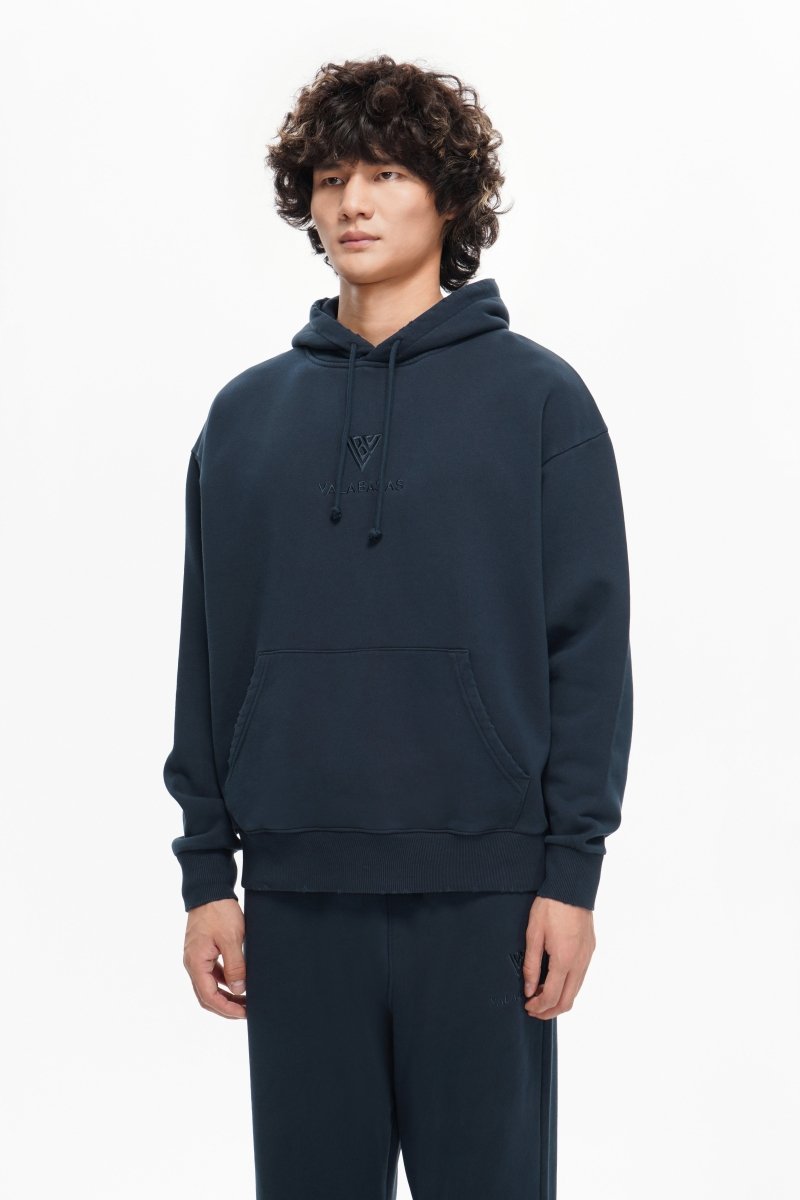 Mr. Fleece Hoodie Navy - Valabasas