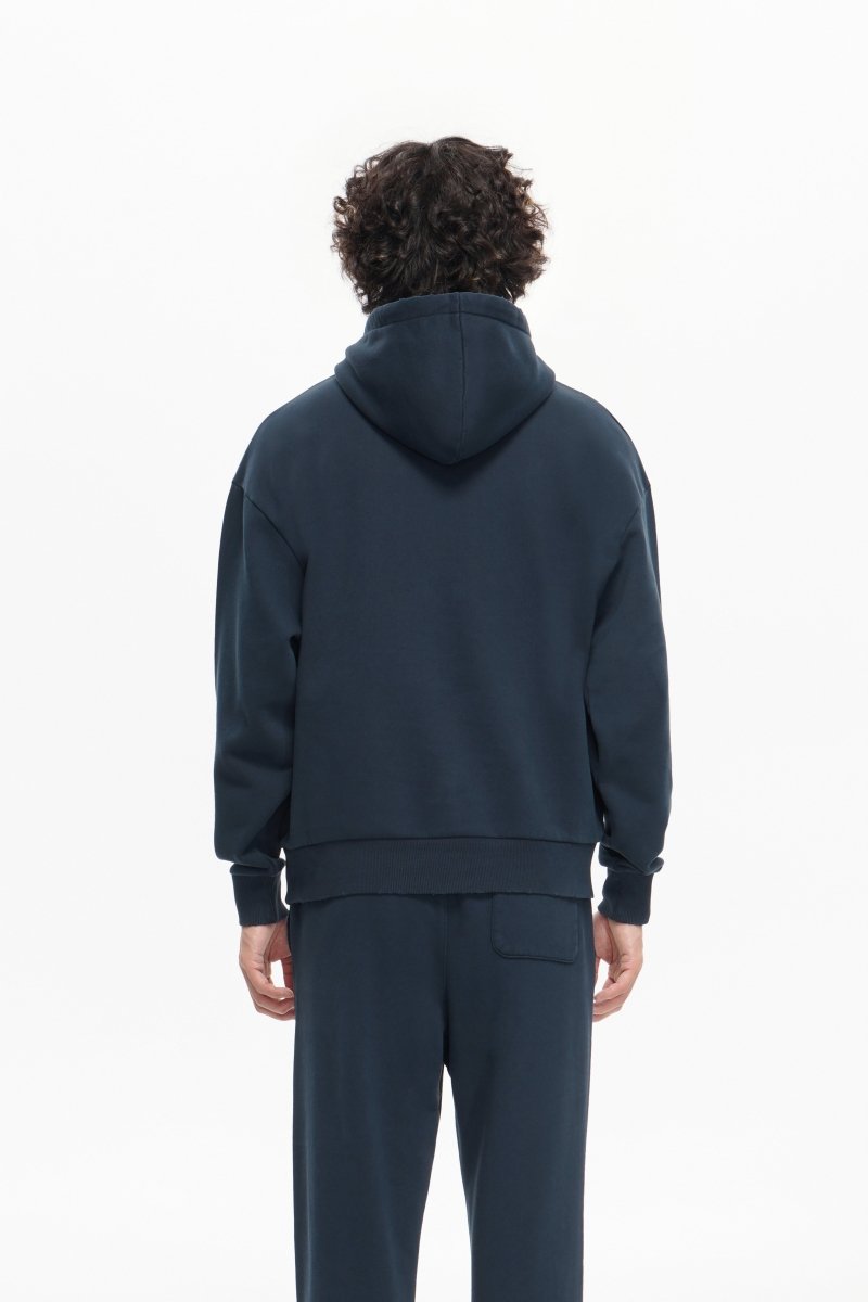 Mr. Fleece Hoodie Navy - Valabasas