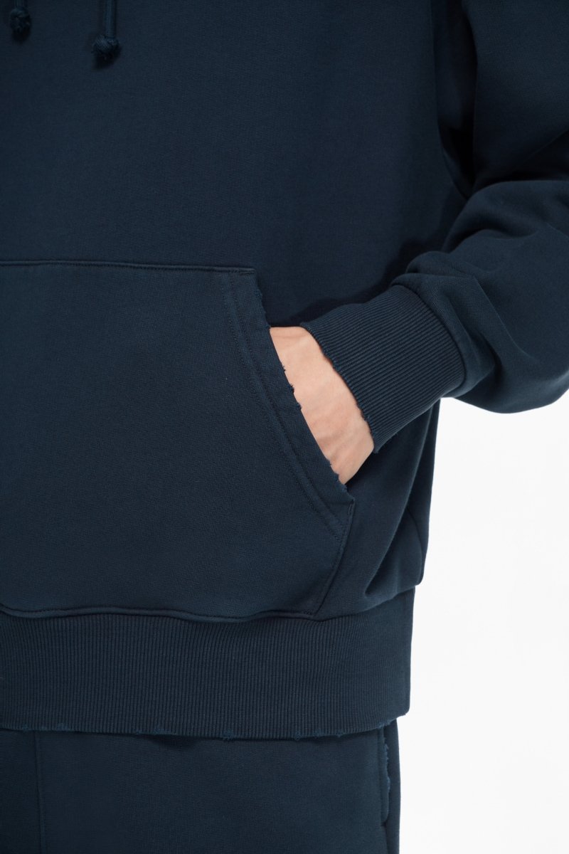 Mr. Fleece Hoodie Navy - Valabasas