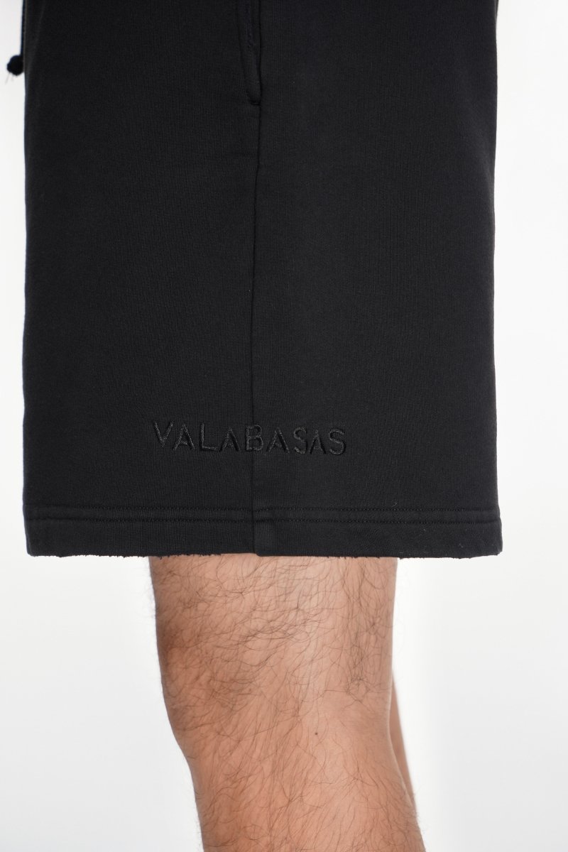 Mr. Fleece Shorts Black - Valabasas