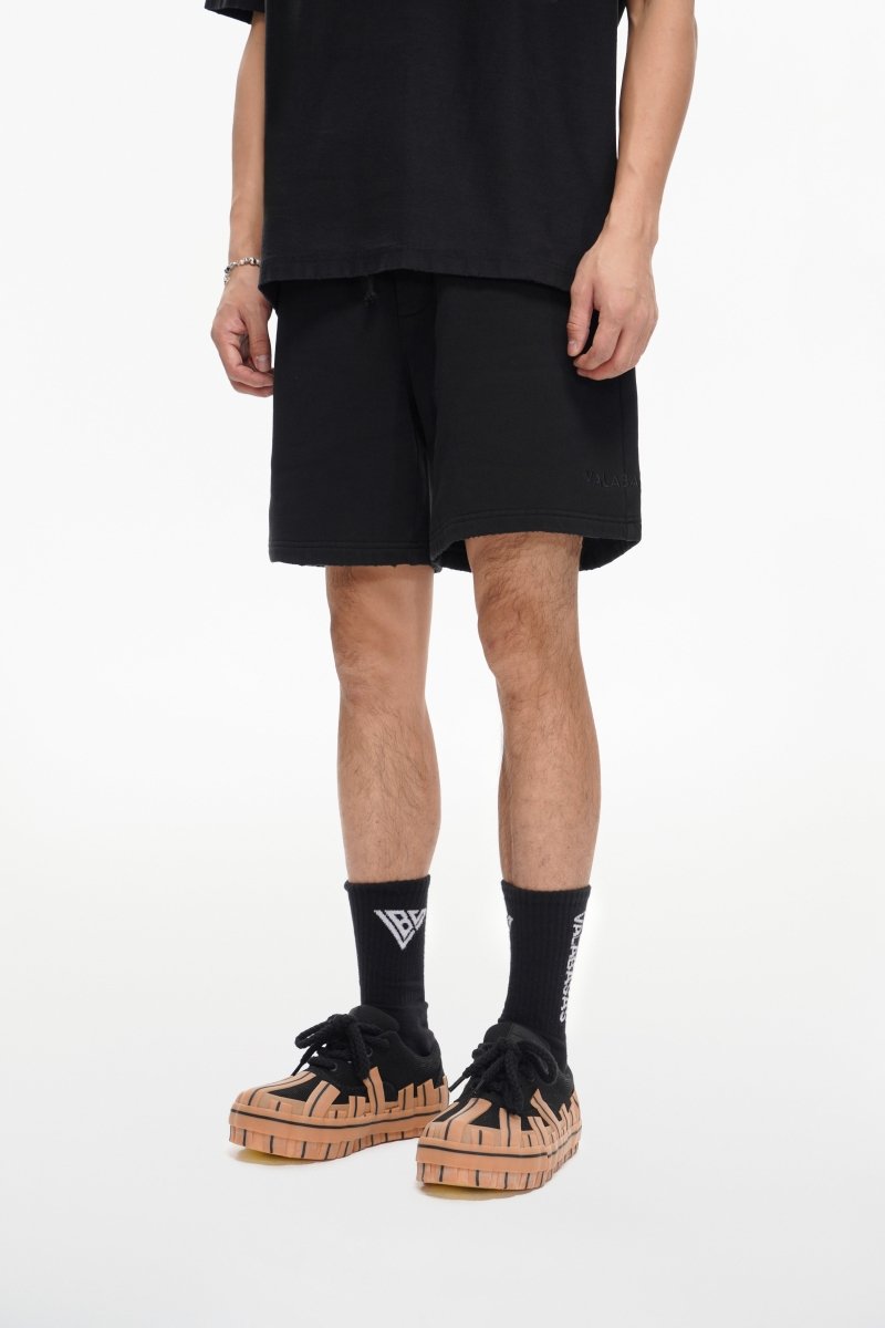 Mr. Fleece Shorts Black - Valabasas