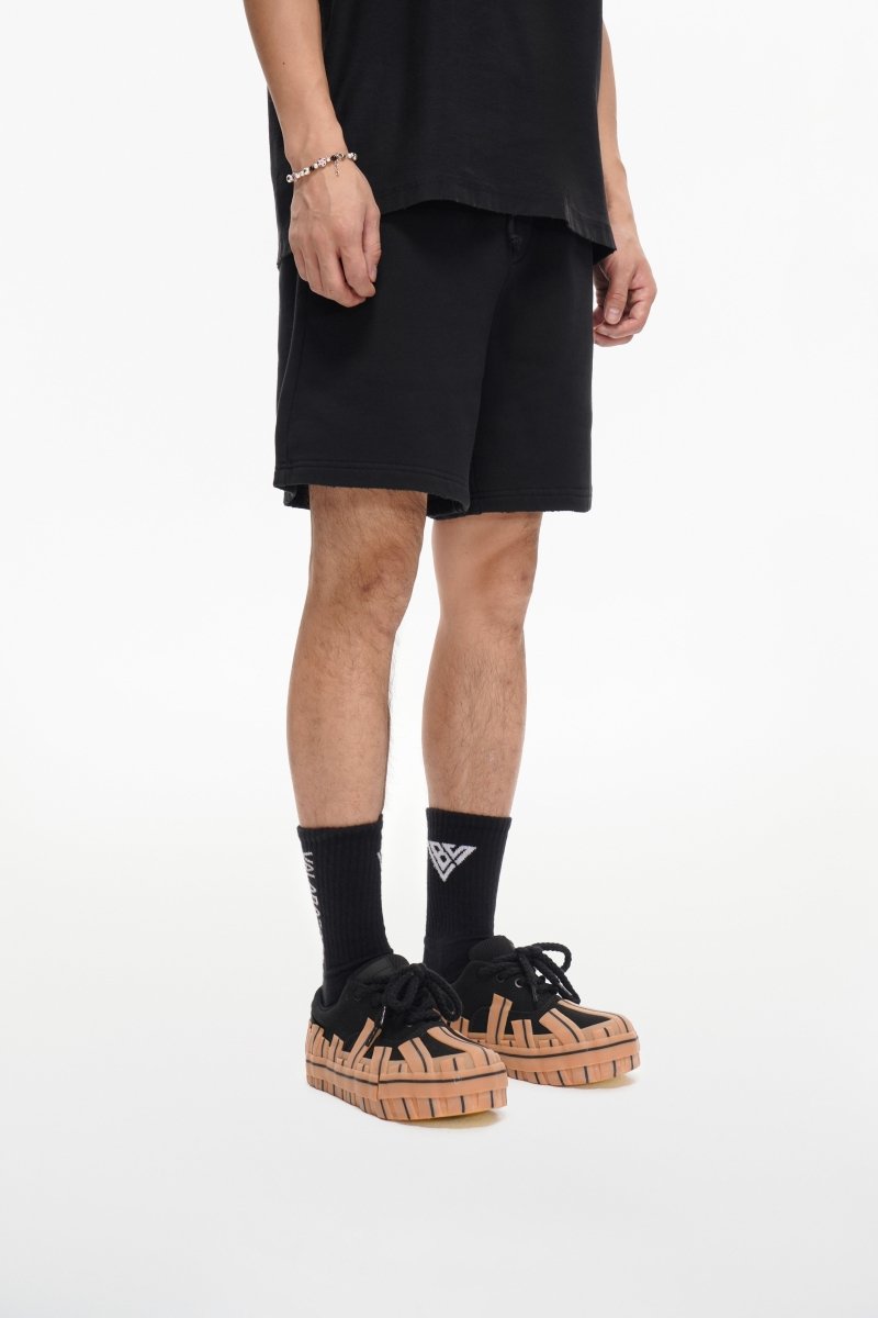 Mr. Fleece Shorts Black - Valabasas