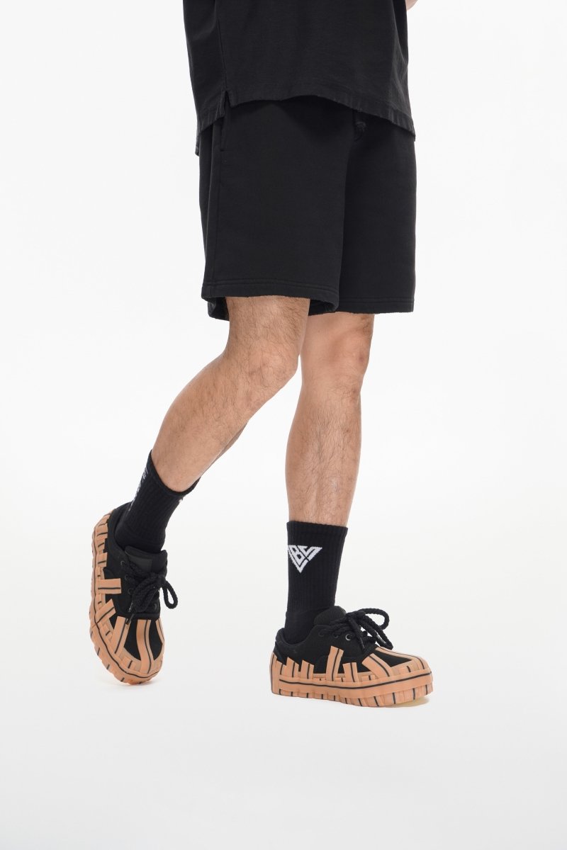Mr. Fleece Shorts Black - Valabasas