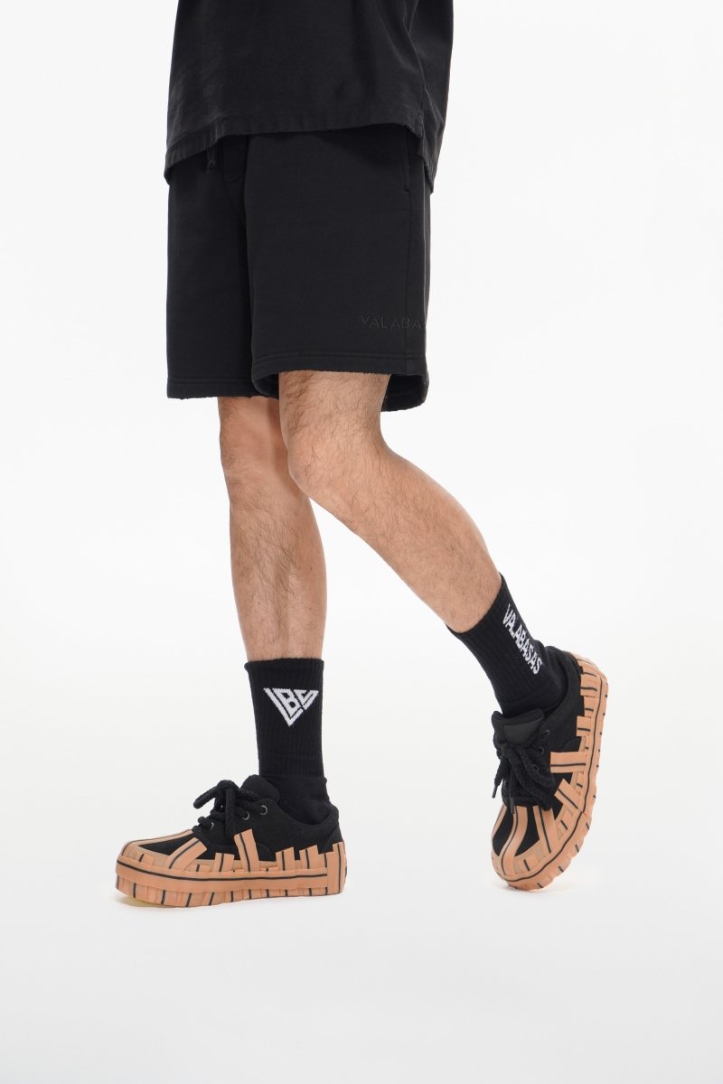 Mr. Fleece Shorts Black - Valabasas