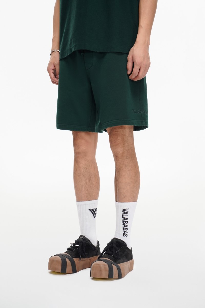 Mr. Fleece Shorts Green - Valabasas