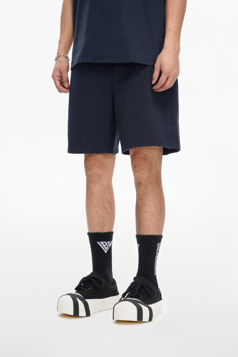 Mr. Fleece Shorts Navy - Valabasas