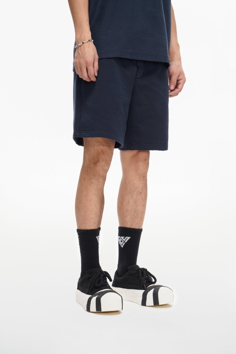 Mr. Fleece Shorts Navy - Valabasas