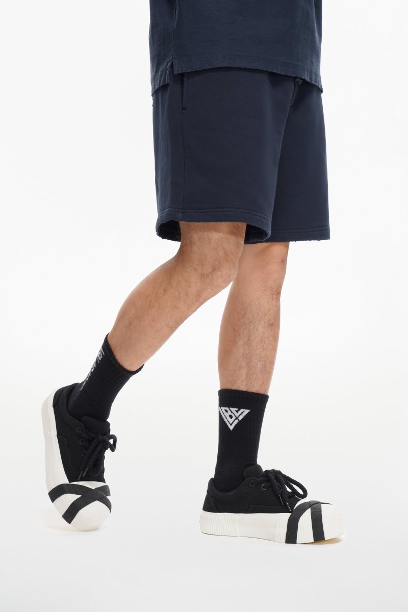 Mr. Fleece Shorts Navy - Valabasas