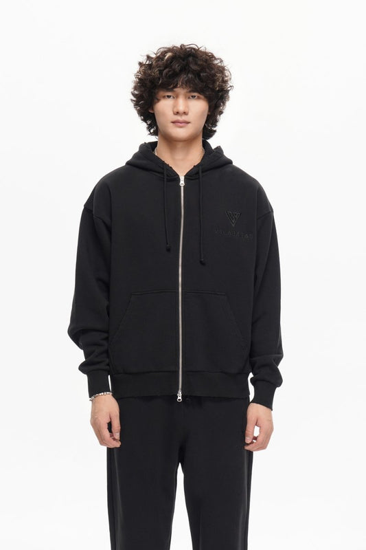 Mr. Fleece Zip Up Black - Valabasas