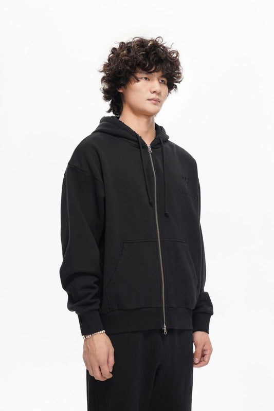 Mr. Fleece Zip Up Black - Valabasas