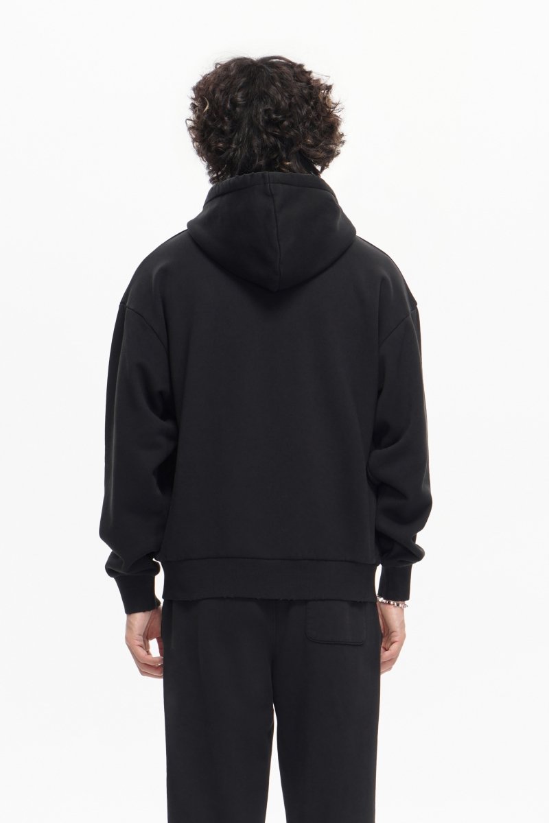 Mr. Fleece Zip Up Black - Valabasas