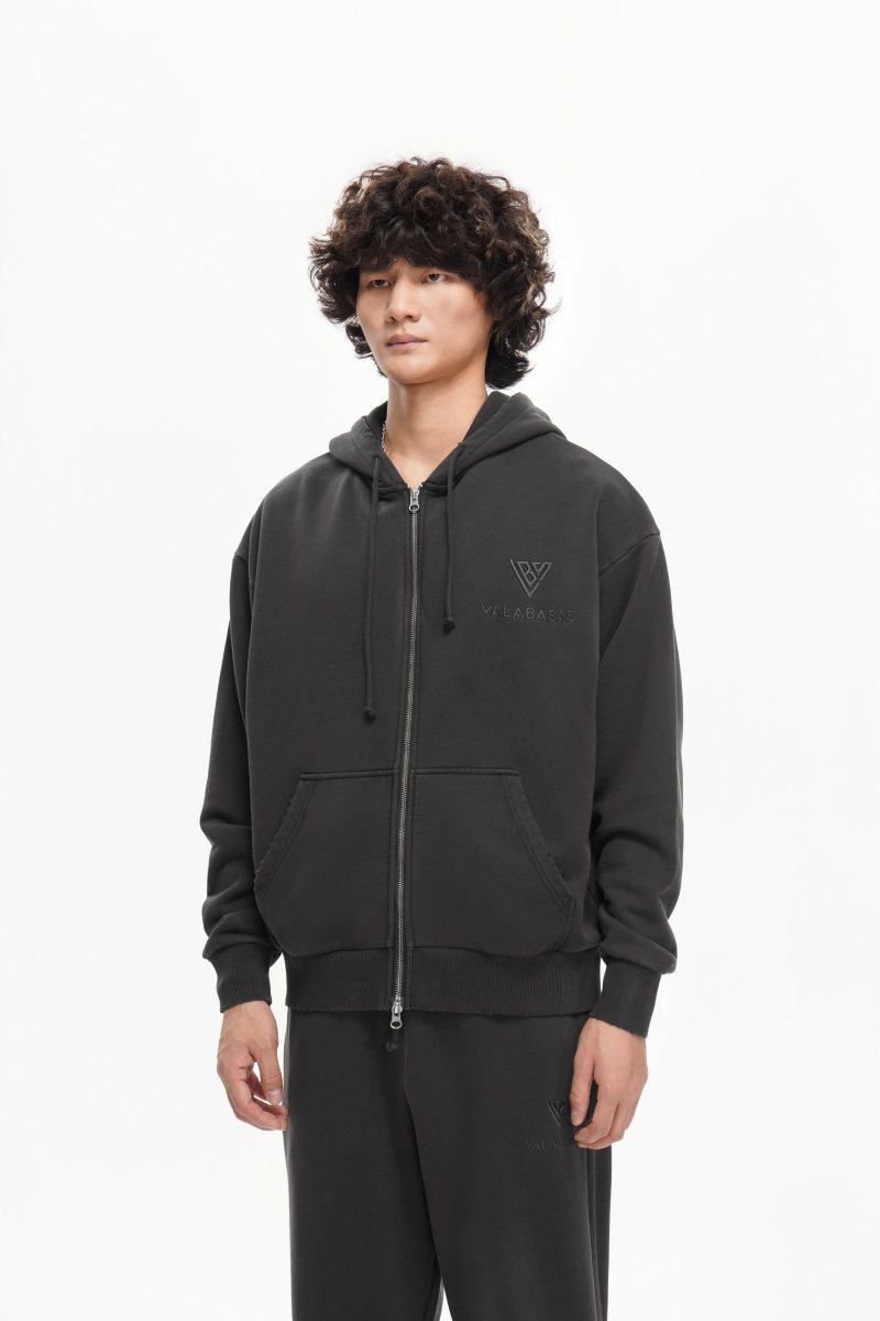 Mr. Fleece Zip Up Grey - Valabasas